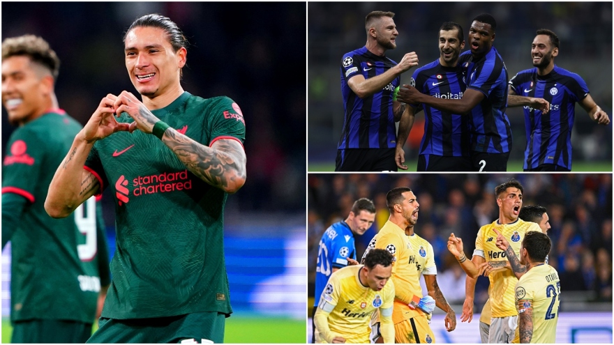 Kết quả Cúp C1 châu Âu: Inter Milan, Liverpool, Porto giành vé đi tiếp